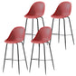 Bucket Plastic Counter Height Bar Stool Scandinavian Armless Stool with Metal Legs