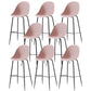 Bucket Plastic Counter Height Bar Stool Scandinavian Armless Stool with Metal Legs