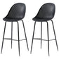 Bucket Plastic Counter Height Bar Stool Scandinavian Armless Stool with Metal Legs
