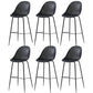 Bucket Plastic Counter Height Bar Stool Scandinavian Armless Stool with Metal Legs