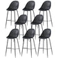 Bucket Plastic Counter Height Bar Stool Scandinavian Armless Stool with Metal Legs