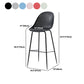 Bucket Plastic Counter Height Bar Stool Scandinavian Armless Stool with Metal Legs