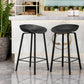 Modern Plastic and Metal Counter Stool Footrest Bucket Backrest Counter-height Stool