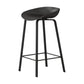 Modern Plastic and Metal Counter Stool Footrest Bucket Backrest Counter-height Stool