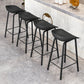 Modern Plastic and Metal Counter Stool Footrest Bucket Backrest Counter-height Stool
