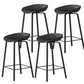 Modern Plastic and Metal Counter Stool Footrest Bucket Backrest Counter-height Stool