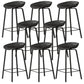 Modern Plastic and Metal Counter Stool Footrest Bucket Backrest Counter-height Stool