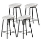 Modern Plastic and Metal Counter Stool Footrest Bucket Backrest Counter-height Stool