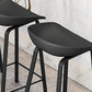 Modern Plastic and Metal Counter Stool Footrest Bucket Backrest Counter-height Stool