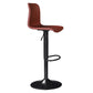 Scandinavian Adjustable Height Stool Leather Counter Stool with Footrest Burgundy 1 Piece Clearhalo 'Bar Furniture' 'Bar Stools' 'bar_stools' 'furn' 'furn_bar_stools' 'Furniture' 'Kitchen & Dining Furniture' 6152836