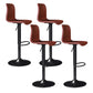 Scandinavian Adjustable Height Stool Leather Counter Stool with Footrest Burgundy 4 Piece Set Clearhalo 'Bar Furniture' 'Bar Stools' 'bar_stools' 'furn' 'furn_bar_stools' 'Furniture' 'Kitchen & Dining Furniture' 6152839