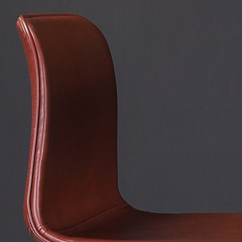 Scandinavian Adjustable Height Stool Leather Counter Stool with Footrest Clearhalo 'Bar Furniture' 'Bar Stools' 'bar_stools' 'furn' 'furn_bar_stools' 'Furniture' 'Kitchen & Dining Furniture' 6152848