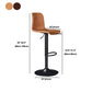 Scandinavian Adjustable Height Stool Leather Counter Stool with Footrest Clearhalo 'Bar Furniture' 'Bar Stools' 'bar_stools' 'furn' 'furn_bar_stools' 'Furniture' 'Kitchen & Dining Furniture' 6152854