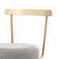 Indoor Round Counter Chair Upholstered Footrest Dining Stool in Grey and Gold Clearhalo 'Bar Furniture' 'Bar Stools' 'bar_stools' 'furn' 'furn_bar_stools' 'Furniture' 'Kitchen & Dining Furniture' 6152866