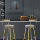 Indoor Round Counter Chair Upholstered Footrest Dining Stool in Grey and Gold Clearhalo 'Bar Furniture' 'Bar Stools' 'bar_stools' 'furn' 'furn_bar_stools' 'Furniture' 'Kitchen & Dining Furniture' 6152867