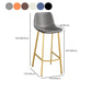 Glam Leather Upholstered Bar Stool Armless Low Back Stool with Gold Metal Legs Clearhalo 'Bar Furniture' 'Bar Stools' 'bar_stools' 'furn' 'furn_bar_stools' 'Furniture' 'Kitchen & Dining Furniture' 6152913