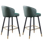 Leather Counter Stool Scandinavian Style Armed Low Back Stools for Home Blackish Green 2 Piece Set Clearhalo 'Bar Furniture' 'Bar Stools' 'bar_stools' 'furn' 'furn_bar_stools' 'Furniture' 'Kitchen & Dining Furniture' 6152925