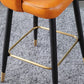 Leather Counter Stool Scandinavian Style Armed Low Back Stools for Home Clearhalo 'Bar Furniture' 'Bar Stools' 'bar_stools' 'furn' 'furn_bar_stools' 'Furniture' 'Kitchen & Dining Furniture' 6152928