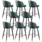 Leather Counter Stool Scandinavian Style Armed Low Back Stools for Home Blackish Green 8 Piece Set Clearhalo 'Bar Furniture' 'Bar Stools' 'bar_stools' 'furn' 'furn_bar_stools' 'Furniture' 'Kitchen & Dining Furniture' 6152931
