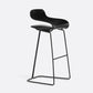 Armless Metal Indoor Bar Stool Scandinavian Plastic Stool with Footrest