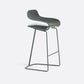 Armless Metal Indoor Bar Stool Scandinavian Plastic Stool with Footrest