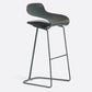 Armless Metal Indoor Bar Stool Scandinavian Plastic Stool with Footrest