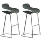 Armless Metal Indoor Bar Stool Scandinavian Plastic Stool with Footrest