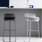 Armless Metal Indoor Bar Stool Scandinavian Plastic Stool with Footrest