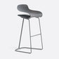 Armless Metal Indoor Bar Stool Scandinavian Plastic Stool with Footrest