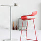 Armless Metal Indoor Bar Stool Scandinavian Plastic Stool with Footrest
