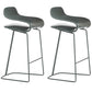 Armless Metal Indoor Bar Stool Scandinavian Plastic Stool with Footrest