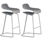 Armless Metal Indoor Bar Stool Scandinavian Plastic Stool with Footrest