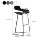 Armless Metal Indoor Bar Stool Scandinavian Plastic Stool with Footrest