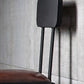 Industrial Armless Counter Stool Iron Bar Stool with Leather Cushion and Footrest