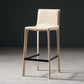 Modern Bar Stool Leather Counter Bar Stool with Metal Legs for Indoor Use