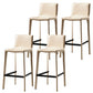 Modern Bar Stool Leather Counter Bar Stool with Metal Legs for Indoor Use