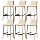 Modern Bar Stool Leather Counter Bar Stool with Metal Legs for Indoor Use