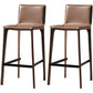 Modern Bar Stool Leather Counter Bar Stool with Metal Legs for Indoor Use