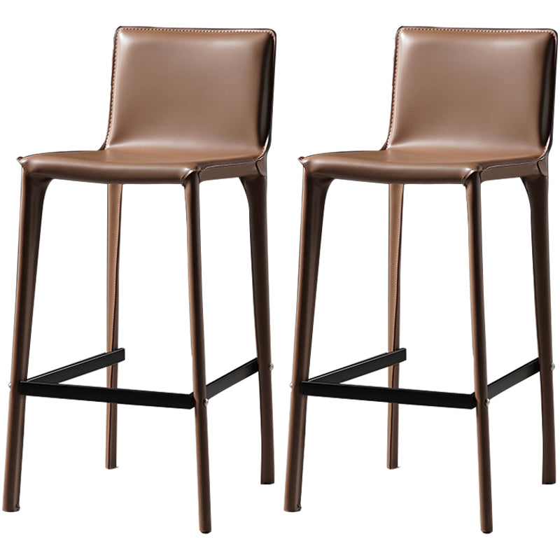 Modern Bar Stool Leather Counter Bar Stool with Metal Legs for Indoor Use