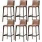Modern Bar Stool Leather Counter Bar Stool with Metal Legs for Indoor Use