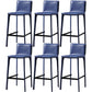Modern Bar Stool Leather Counter Bar Stool with Metal Legs for Indoor Use