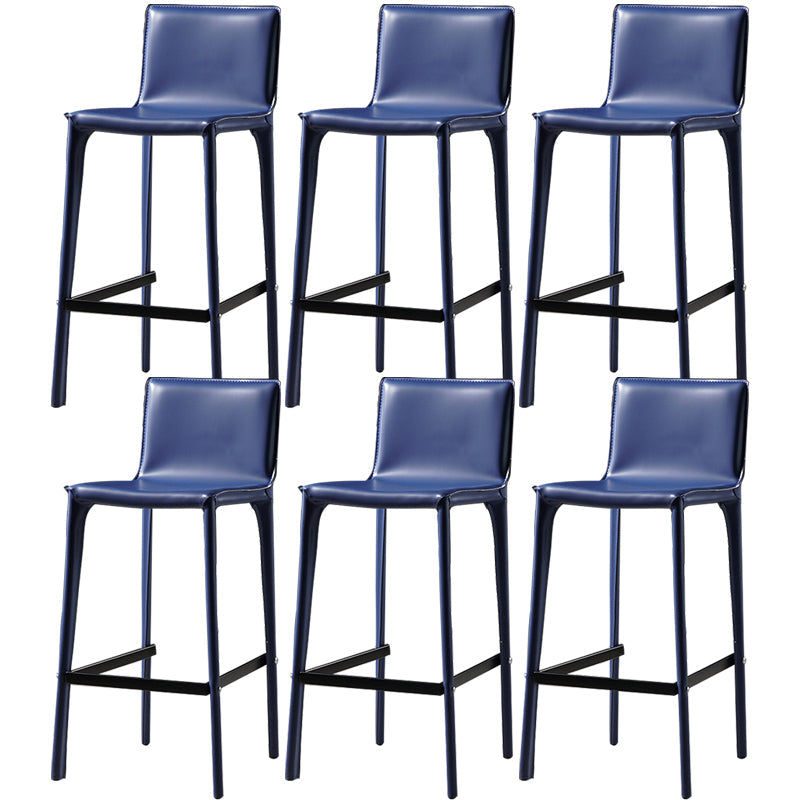Modern Bar Stool Leather Counter Bar Stool with Metal Legs for Indoor Use