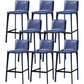 Modern Bar Stool Leather Counter Bar Stool with Metal Legs for Indoor Use