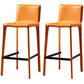 Modern Bar Stool Leather Counter Bar Stool with Metal Legs for Indoor Use