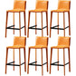 Modern Bar Stool Leather Counter Bar Stool with Metal Legs for Indoor Use