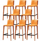 Modern Bar Stool Leather Counter Bar Stool with Metal Legs for Indoor Use
