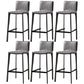 Modern Bar Stool Leather Counter Bar Stool with Metal Legs for Indoor Use