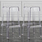 Contemporary Backless Bar-stool Plastic Counter Bar Stool with Plastic Legs for indoor Clear 2 Piece Set Clearhalo 'Bar Furniture' 'Bar Stools' 'bar_stools' 'furn' 'furn_bar_stools' 'Furniture' 'Kitchen & Dining Furniture' 6153134