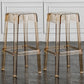 Contemporary Backless Bar-stool Plastic Counter Bar Stool with Plastic Legs for indoor Amber 2 Piece Set Clearhalo 'Bar Furniture' 'Bar Stools' 'bar_stools' 'furn' 'furn_bar_stools' 'Furniture' 'Kitchen & Dining Furniture' 6153141
