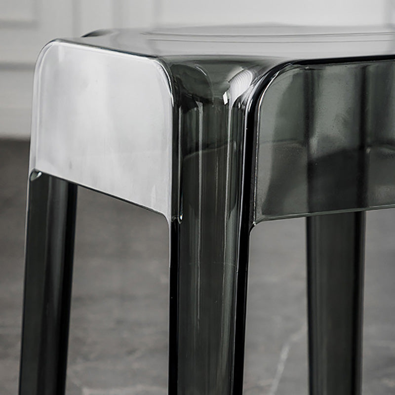 Contemporary Backless Bar-stool Plastic Counter Bar Stool with Plastic Legs for indoor Clearhalo 'Bar Furniture' 'Bar Stools' 'bar_stools' 'furn' 'furn_bar_stools' 'Furniture' 'Kitchen & Dining Furniture' 6153145
